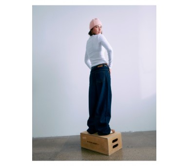 GRUNT: Low waist Raw blue jeans