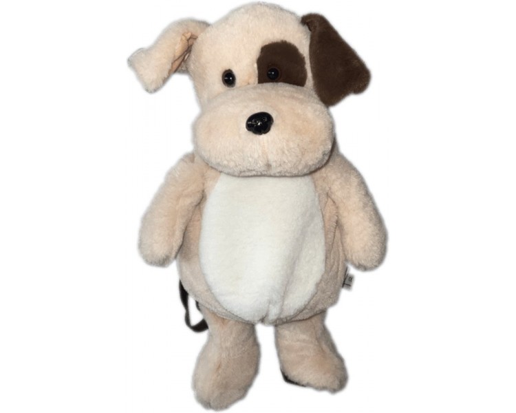 sac à dos beige et marron pour chien