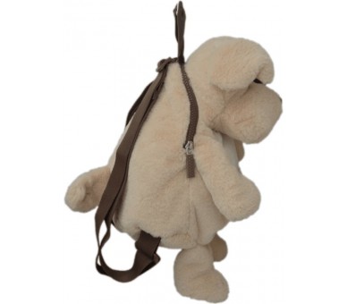sac à dos beige et marron pour chien
