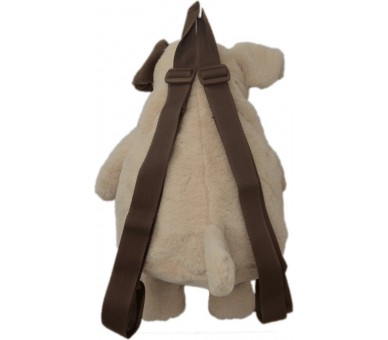 sac à dos beige et marron pour chien