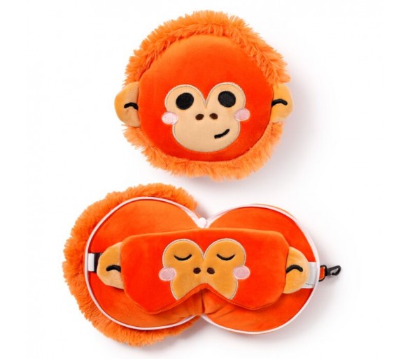 Oreiller de voyage et masque de sommeil orang-outan