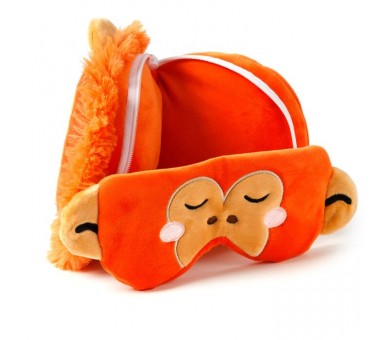 Oreiller de voyage et masque de sommeil orang-outan