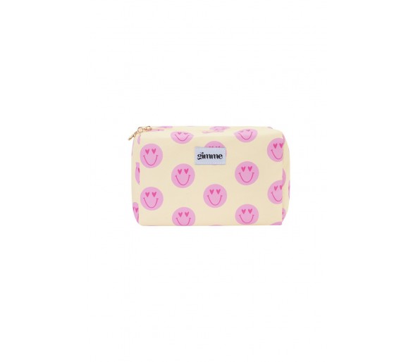 Trousse de maquillage visage souriant, polyester,