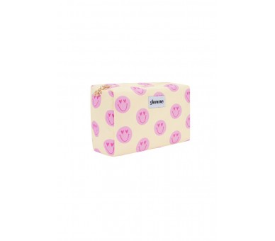 Trousse de maquillage visage souriant, polyester,