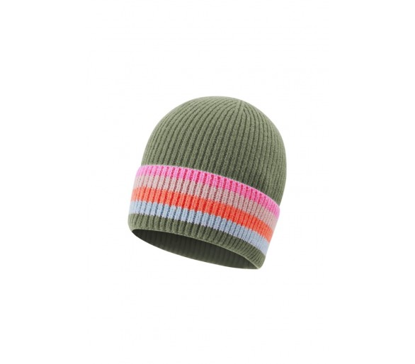 Bonnet rayé multicolore