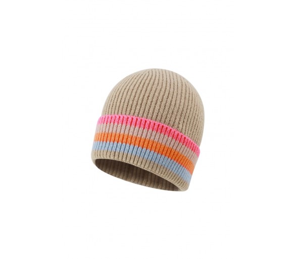 Bonnet rayé multicolore