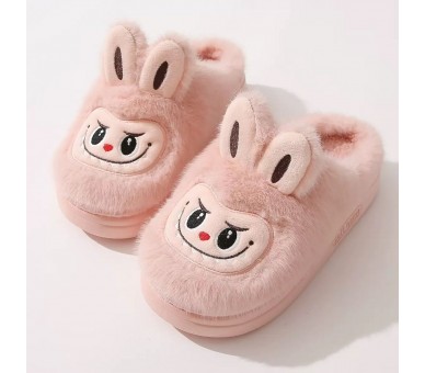 Pantoffels : Labubu roos