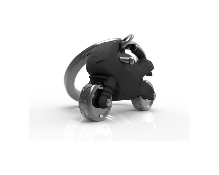 porte-clés noir en forme de moto de course