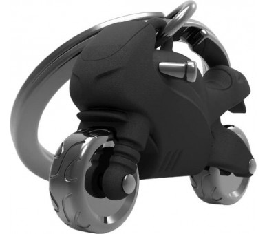 porte-clés noir en forme de moto de course