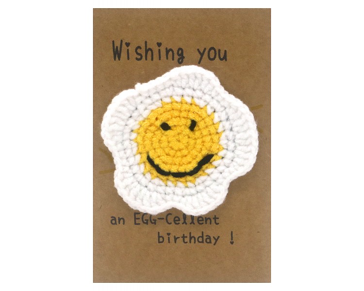 Positive Knitted Gift Card 14x9.5cm Œuf