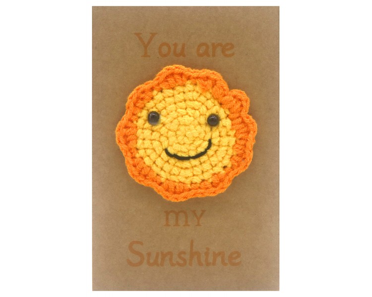 Positive Knitted Gift Card 14x9.5cm Soleil