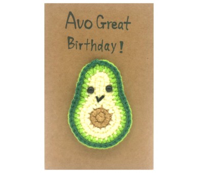 Positive Knitted Gift Card 14x9.5cm Avocat