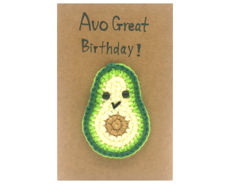Positive Knitted Gift Card 14x9.5cm Avocat