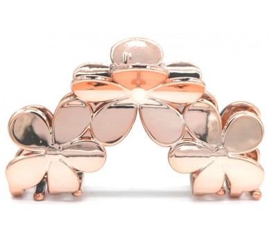 Hair Claw 9.5cm Bloemen Rose Gold
