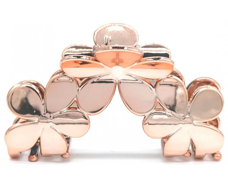 Hair Claw 9.5cm Bloemen Rose Gold
