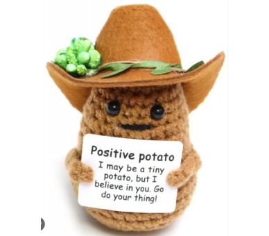 Knitted Positive Pomme de terre Cowboy 9cm