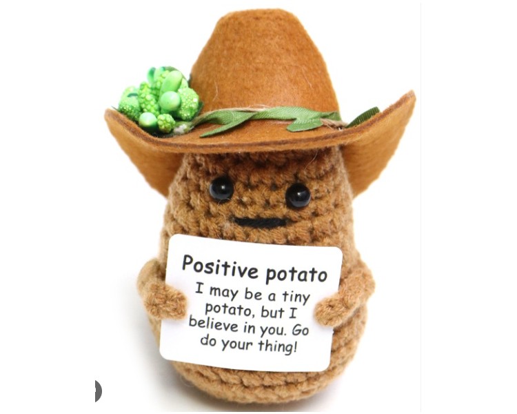 Knitted Positive Pomme de terre Cowboy 9cm