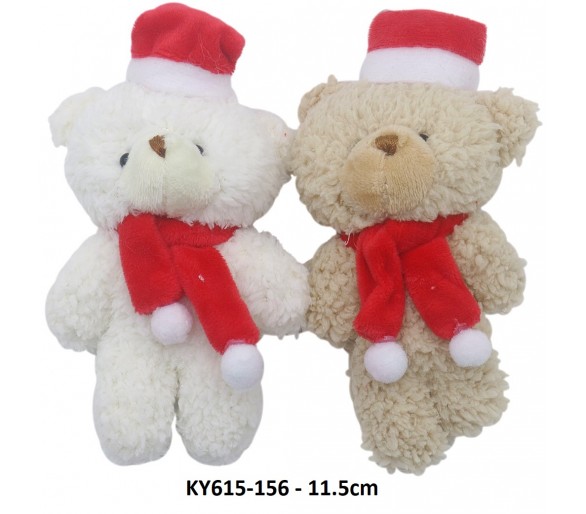 Porte-clés Ours Noël 11.5cm - 1pc