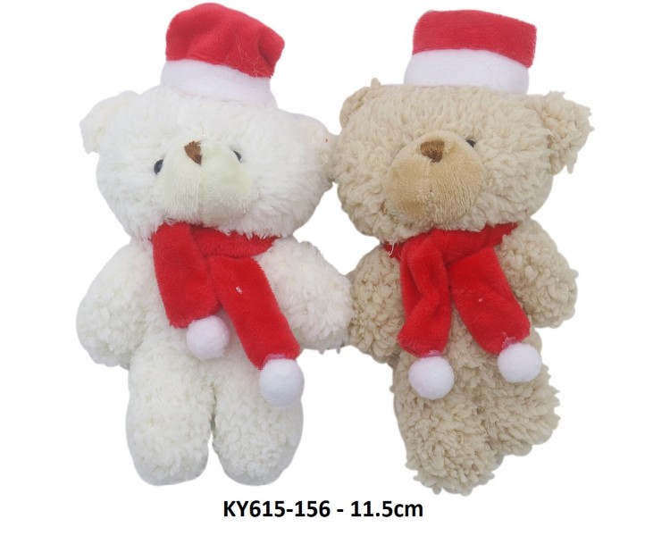 Porte-clés Ours Noël 11.5cm - 1pc