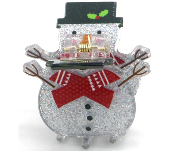 Hair Claw Noël Snowman 5cm