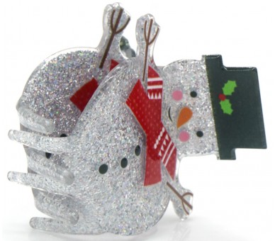 Hair Claw Noël Snowman 5cm