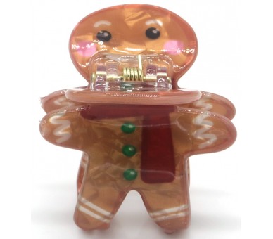 Hair Claw Noël Gingerbread Man 4cm