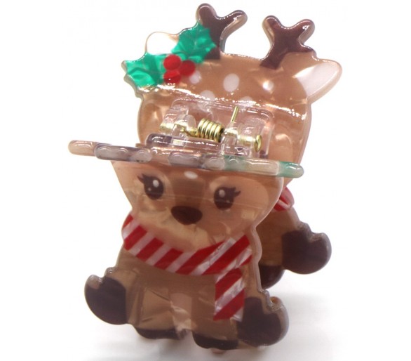 Hair Claw Noël Reindeer 4cm