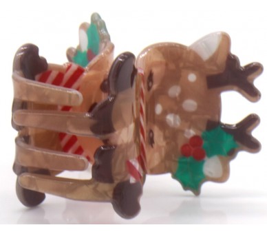 Hair Claw Kerst Reindeer 4cm