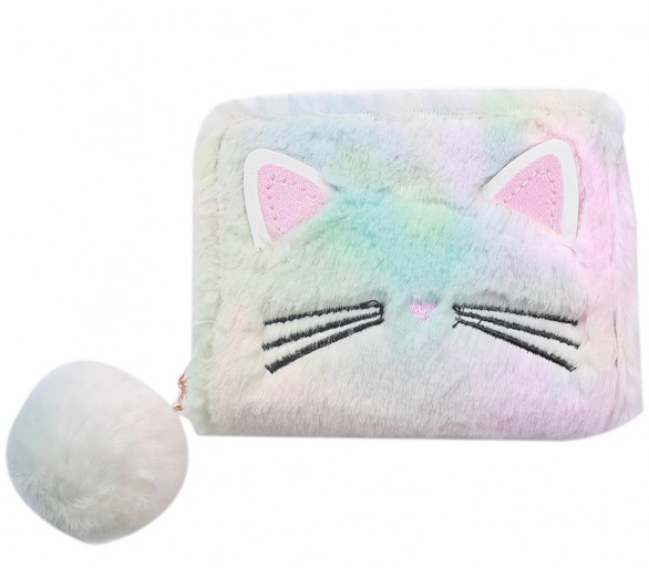 FLUFFY WALLET CAT 14X9X2CM