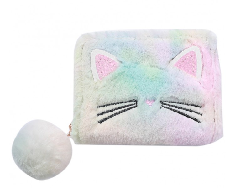 FLUFFY WALLET CAT 14X9X2CM