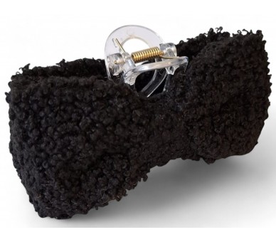 Hair Claw Teddy Bow 10.5cm Black