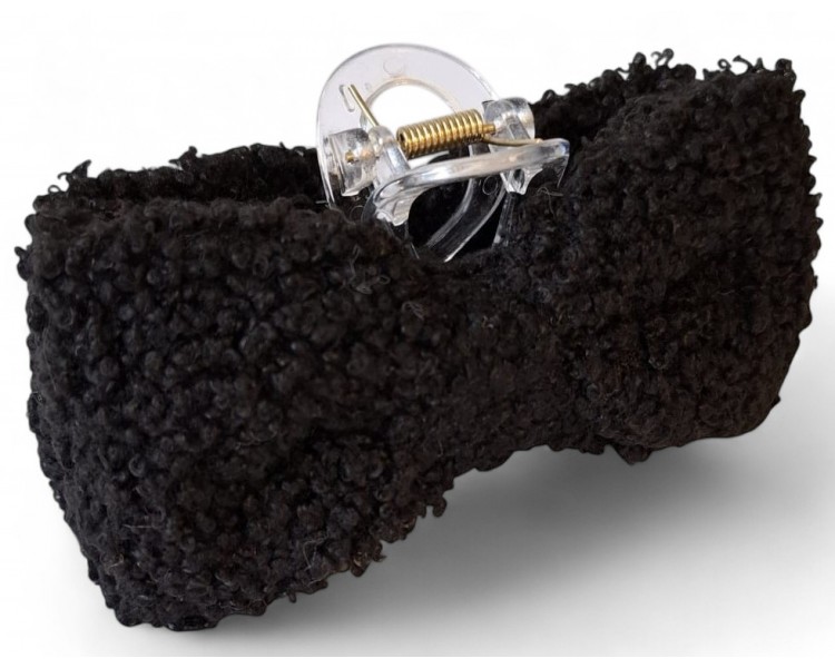 Hair Claw Teddy Bow 10.5cm Black