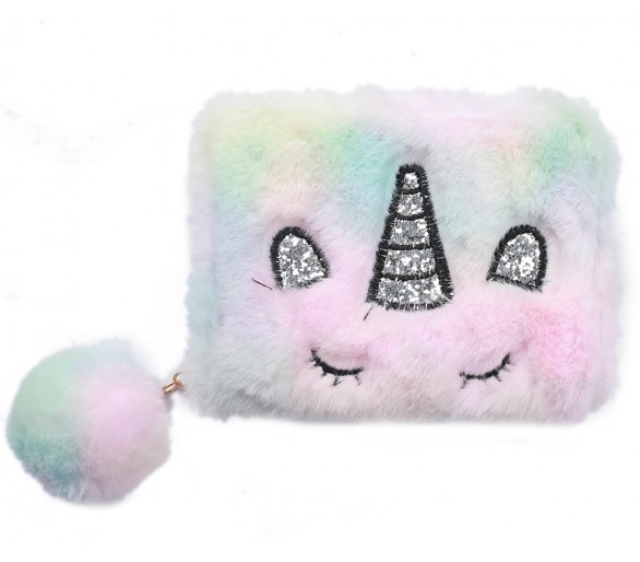 Fluffy Portefeuille Unicorn 14x9x2cm