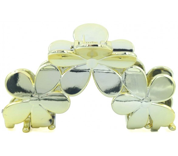 Hair Claw 9.5cm Fleurs Gold