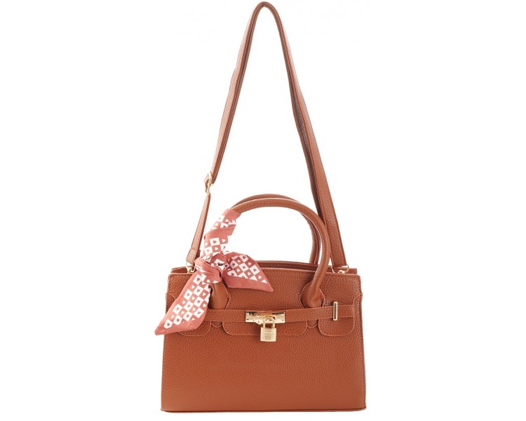 PU Sac with Écharpe 28x20x9cm Brown
