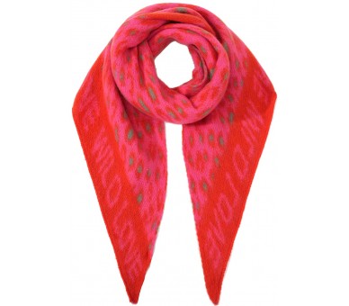 Triangle Écharpe Leopard 190x70cm Pink