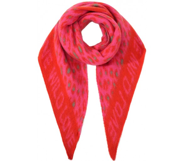 Triangle Écharpe Leopard 190x70cm Pink