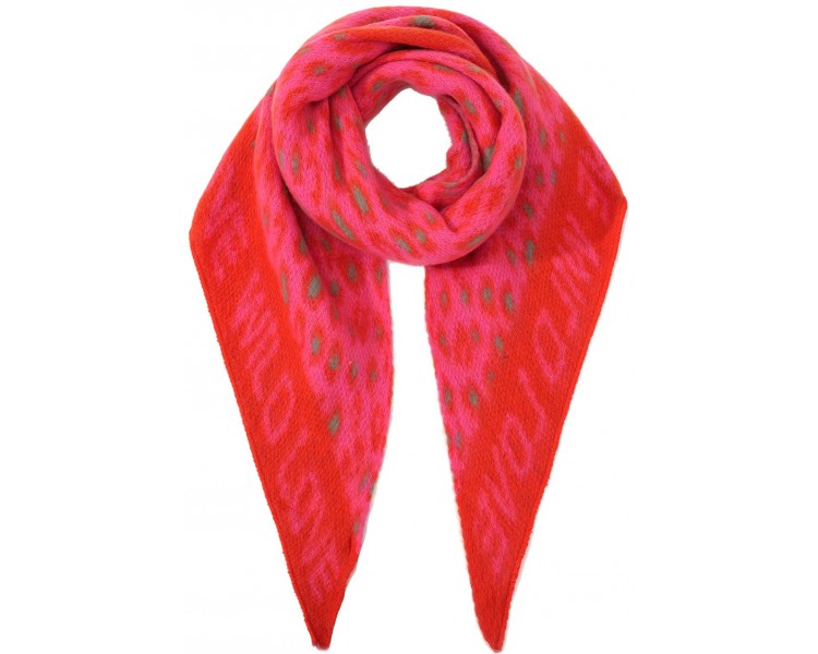 Triangle Écharpe Leopard 190x70cm Pink