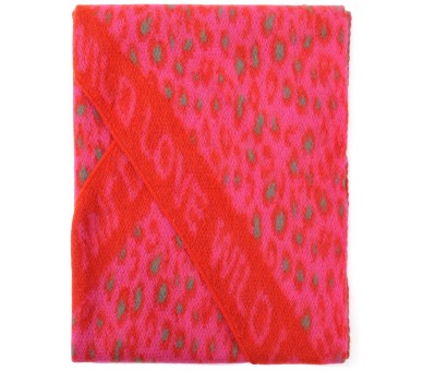 Triangle Écharpe Leopard 190x70cm Pink
