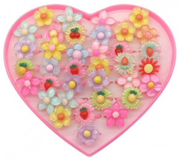 Kids Rings Adjustable - Fleurs