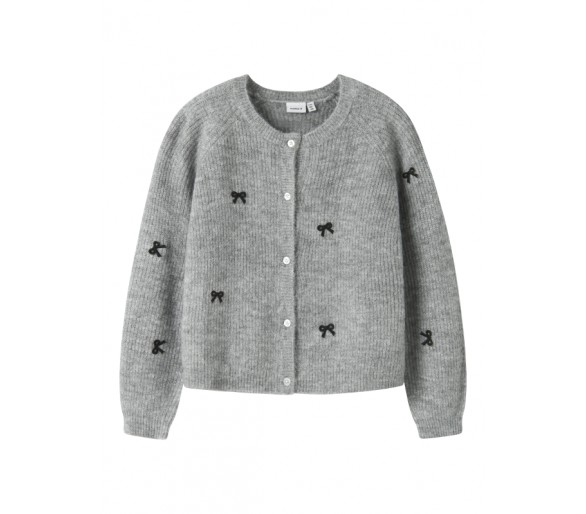 NAME IT : Cardigan tricoté avec nœuds