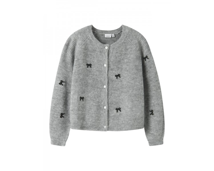 NAME IT : Cardigan tricoté avec nœuds