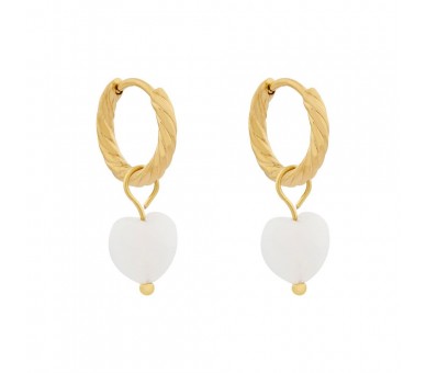 Boucles d'oreilles minimalistes grand coeur