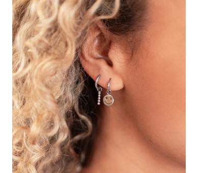 Petites boucles d'oreilles avec pendentif smiley