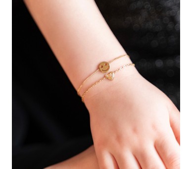 Bracelet minimaliste fleur cadenas rose