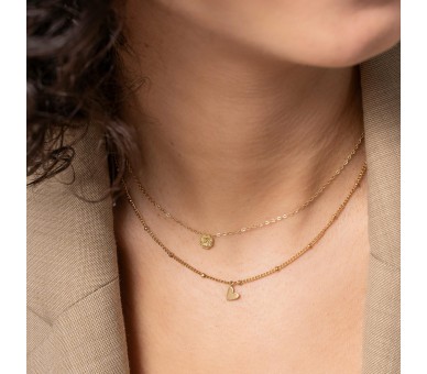 Pendentif en forme de cœur incliné pour collier