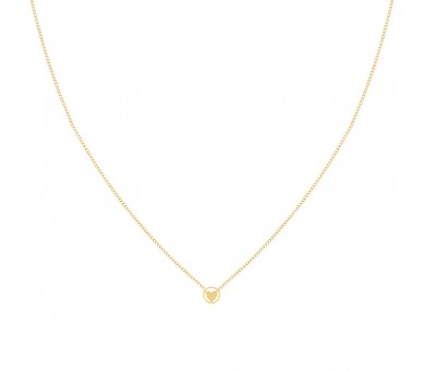 Collier pendentif rond avec cœur