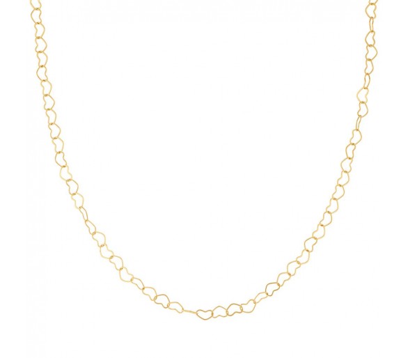 Chain connected open hearts