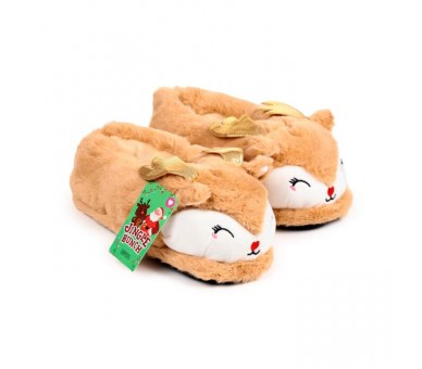 Jingle Kerstmis Rendier Sloffen (Unisex One Size)