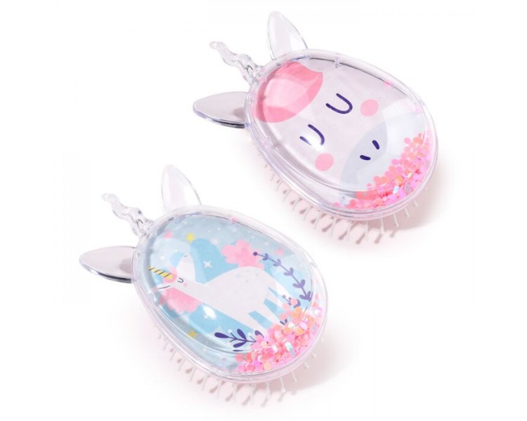 Brosse à Cheveux Pailletée Forme Licorne